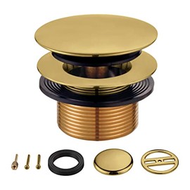 Kingston Brass KBU2007 Eugene Tip-Toe Tub Drain Conversion Kit, Brushed Brass 2.75 x 2.94 x 2.31