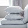 GB TEXTILE (pack of 2) 100% Microfiber Anti Allergy, Anti Bacterial Satin Stripe Pillow - Hypoallergenic - Soft / Medium & Firm Support (MEDIUM-600G)