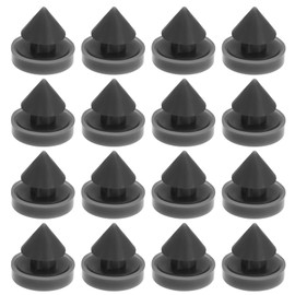 SING F LTD 100pcs Rubber Door Silencers Hinge Outlet Door Silencer for Metal Frame Doors Anti Collision Door Slam Silencer Lubricate The Door Silencer, Black