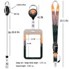 Mountain ID Badge Holder Lanyard with Retractable Heavy Duty Badge