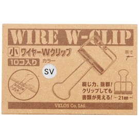 ベロス べロス ワイヤー Wクリップ 小 WDC-310SV 10個 シルバー