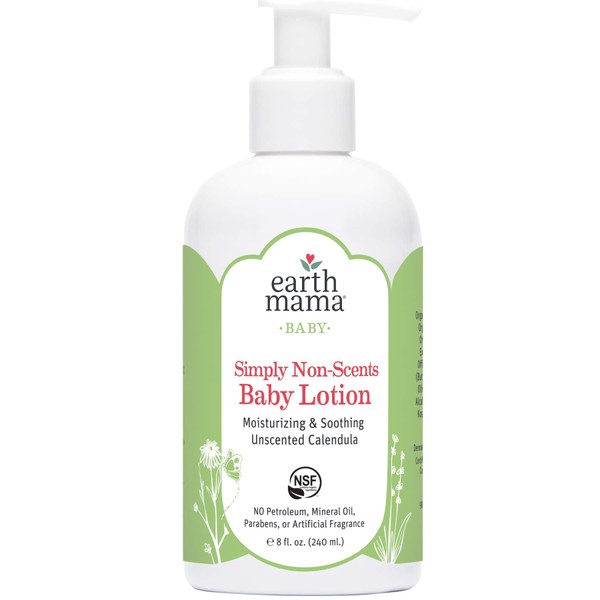 Earth Mama Natural Simply-Scents Baby Lotion with Organic Calendula, 8-Fluid Ounce
