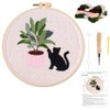 Punch Needle Kits For Kids Adults Beginner,Black Cat Embroidery Starter