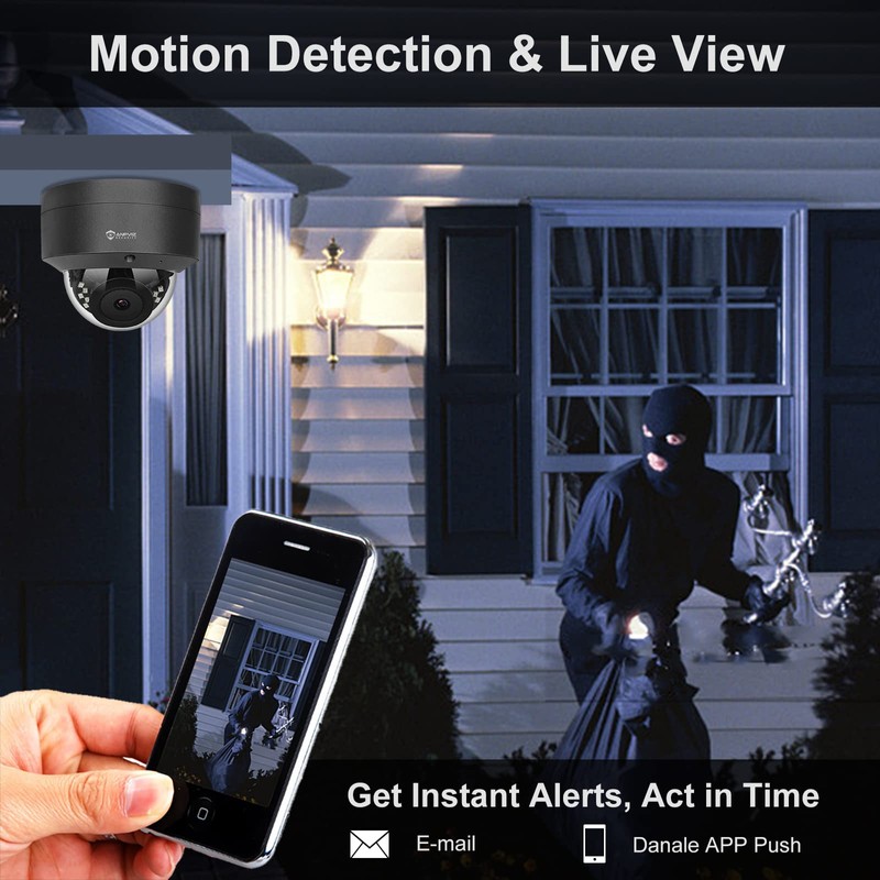 5 MP POE IP Camera IR with Night Vision, Surveillance