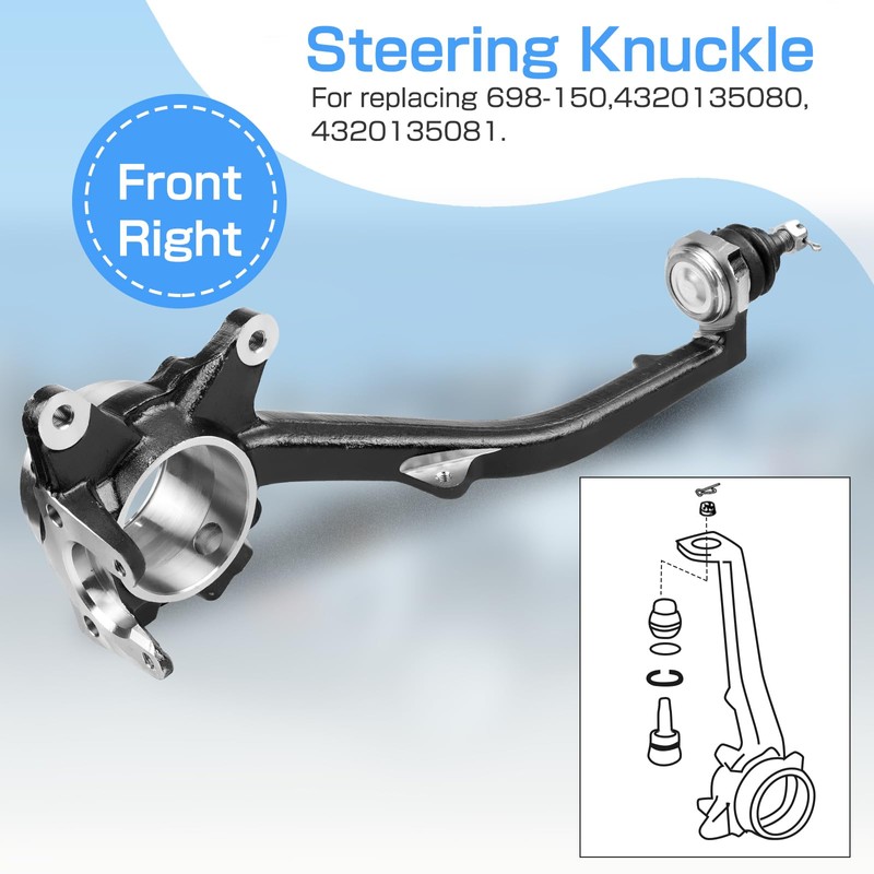 Dexepe Front Passenger Side Steering Knuckle Compatible with Toyota 4Runner