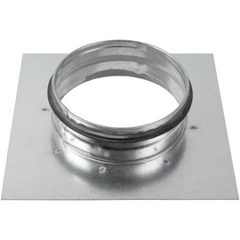 Vent Systems 4" Inch Duct Connector Flange with EDPM Rubber Seal Gasket – Dryer Vent Adapter and Mounting Plate – Ideal for Seamless HVAC Ductwork Connections, Exhaust Fans, and Airflow Management