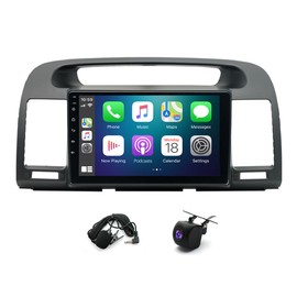 Slakerbe 4GB+64GB Car Radio Fit for C*Amry 2000-2006,Android 13 Built-in Wireless CarPlay Radio 9" Touch Screen Support GPS Navigation WiFi Bluetooth FM SWC with Backup Camera