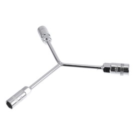 HOPESPANNER Universal 13cm Socket Wrench Spanner Socket Remover Alloy Steel 1 Pc Hexagon 14mm 17mm 19mm for Car Motorcycle Dirtbike Y Shaped 3 Way Wrench Sleeve