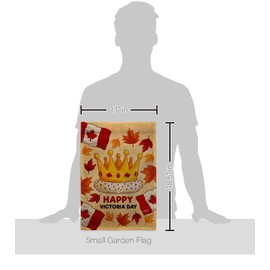 Angeleno Heritage Happy Victoria Day Burlap Garden Flag Set Wall Holder Canada Provinces Canadian Territories Region Country Particular Area House Banner Small Yard Gift Double-Sided, Made in USA