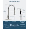 FORIOUS Kitchen Faucet with Soap Dispenser, Stainless Steel Kitchen Sink