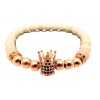 Mafab Pulseras Rey Reina Corona Zirconias Piedra Volcánica