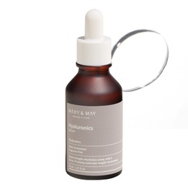[Mary&May] Hyaluronics Serum 1.01 Fl Oz / 30 ml | Hydrator for Morning and Night, Fine Lines, Cleans Up Skin Texture | Fragrance Free