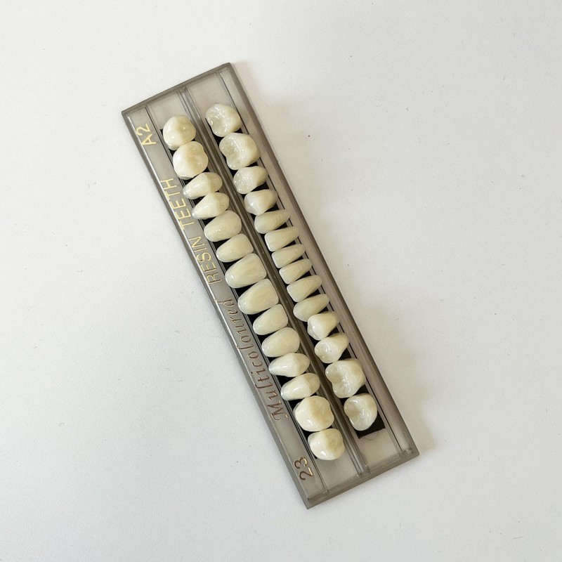 56 Pieces False Teeth Resin for Upper and Lower Dentures,