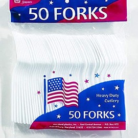 Maryland Plastic Forks | White | Pack of 50 (P2501)