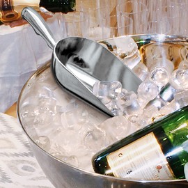 Amazing Abby - Elsa - 24-Ounce Aluminum Ice Scoops (Set of 2), Cast Aluminum Utility Scoops, Food-Grade, Dishwasher-Safe, Good for Kitchen and Restaurant, Perfect for Home and Commercial Use