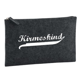 Hellweg Druckerei Kulturbeutel Kirmeskind Vintage Geschenk 1 Liter Charcoal Filz Kirmeskind Geschenkidee