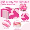 96Pcs Pink Volleyball Party Supplies Sport Paper Plates Napkins Volleyball