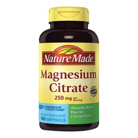 Nature Made Citrato de magnesio 250 mg 180 cápsulas blandas