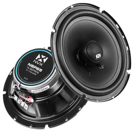 NVX® NSP65 6.5" Car Speakers, 540W Max, 180W RMS, 2-Way Coaxial w/Silk Dome Tweeters & Built-in X-Overs, Easy to Install in Cars/Trucks/Doors (Pair)