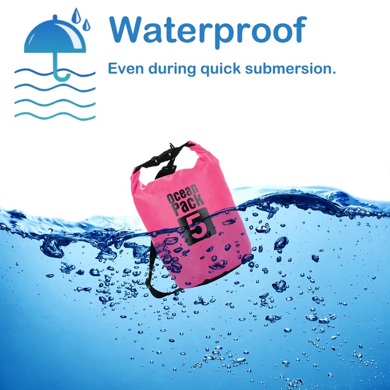 POPOYU Dry Bag, pink-red, WaterproofBag