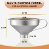 Aozita 18/8 Stainless Steel Spice Funnel with Handle for Spice