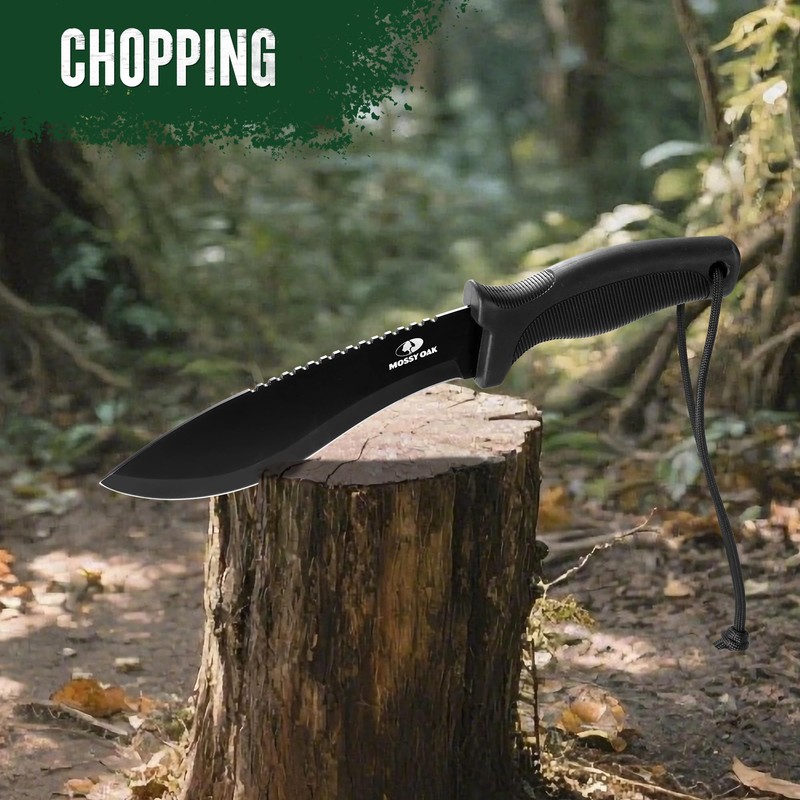 Mossy Oak 11.5'' Machete for Yard Work, Survival Kukri Machete