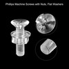 uxcell M4 x 16mm Plastic Phillips Machine Screws with Nuts