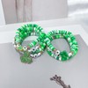OIDIMS Clover Irish Festival Bracelet Charm Green Shamrock Heishi Clay
