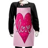 Lunarable Pink Apron, Hand Lettering of the Word Love on