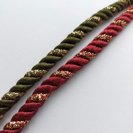 Twist Cord Wrapping String Christmas String Drawstring Drawstring Gold Glitter Cord Approx. 0.24 inches (6 mm) Gx Khaki Gx Enge 5311-6 Each