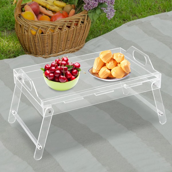 Unbranded Acrylic Bed Tray Breakfast Serving Table Laptop Desk with