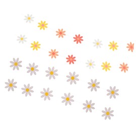 KOMBIUDA 4pcs Daisy Garland Decor Artificial Daisy Party Banner for Birthday Decorations Easy to Hang Floral Party Supplies for Indoor Outdoor Celebrations