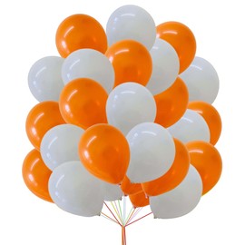 30pc 10 inch Balloons 2 Color Combination White Orange Latex Balloons Mix Pack For Birthday Wedding Baby Shower Party Decoration Supplies
