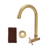 Antique Brass Basin Faucet with Cross Knob Single Handle Faucet