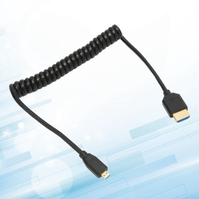 HD Multimedia Interface Cable Spring Retractable A Male to D
