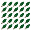 25Pack 7 Watt C7 Ceramic Green Incandescent Light Bulb, Candelabra