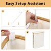 Odonata Large Toilet Paper Storage Basket with Lid, Slim Toilet