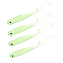 FOLANDO 4pcs Fishing Lures Soft Tail Fishing Lure, Luminous big Soft Fishing Lures Plastic Baits Kit for Fishing Trout Redfish Saltwater 10.5cm/6.5g LR-65