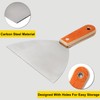 Utoolmart 2Pcs Putty Knife, 6 Inch Carbon steel Stiff Putty