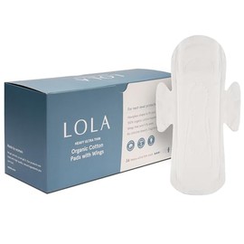 LOLA Compresas de algodón orgánico, 36 unidades, compresas ultradelgadas con alas, compresas de algodón orgánico para mujeres, productos aprobados por la HSA y la FSA, cuidado femenino, uso intensiv