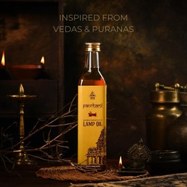 Panchami Sacred Fragrances - Sandalwood Lamp Oil | Inspired from Vedas & Puranas | 100% Natural & Pure Pooja Oil | for Worship & Wellness | 500 ML