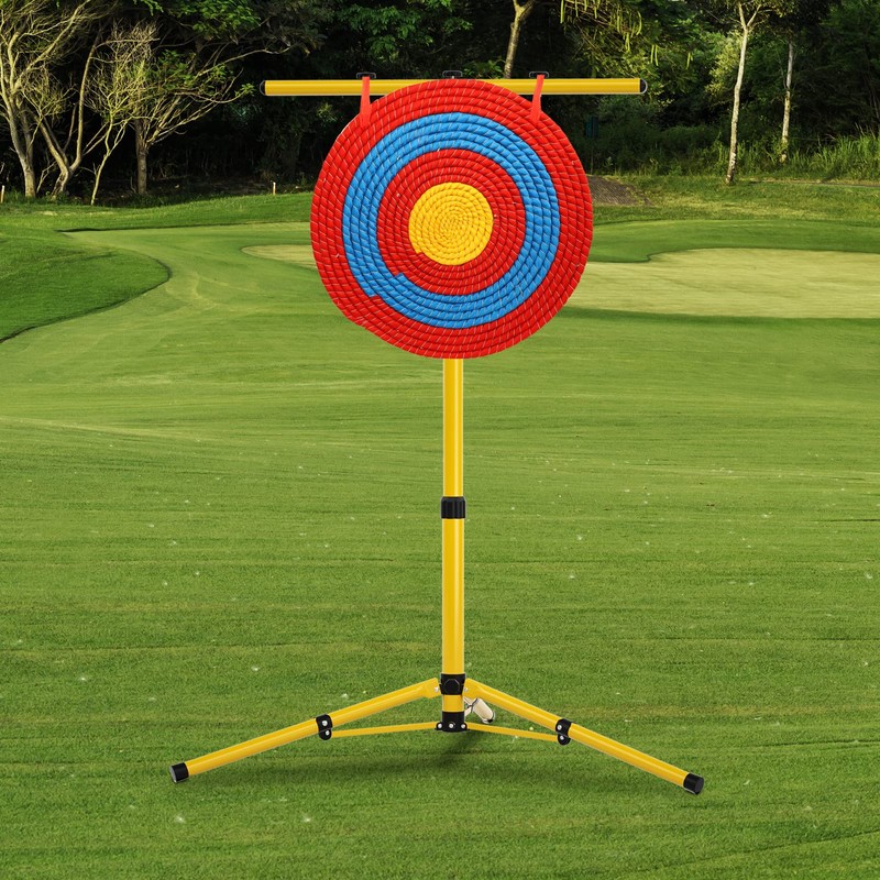 KQSNBG Backyard Archery Target Stand, Mobile Folded Archery Stand for
