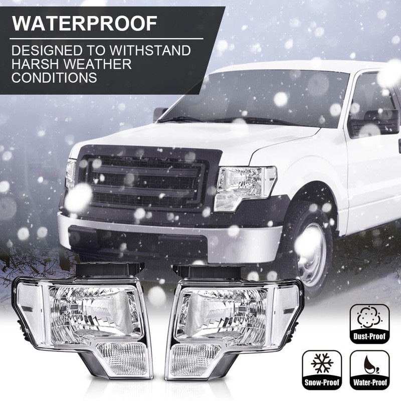 PIT66 Headlight Assembly Compatible with Ford F150 2009 2010 2011