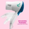Secadora Cabello Plegable P/viaje Iones Timco Tra-2000 Color Blanco