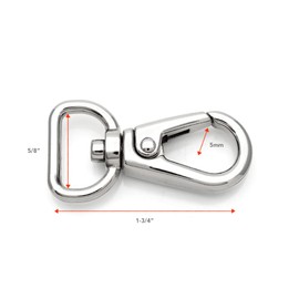 CRAFTMEMORE 4pcs Snap Hooks Lobster Clasp Heavy Duty Metal Push Gate Swivel Clasps Purse Bag Charm SC47 (Gold)