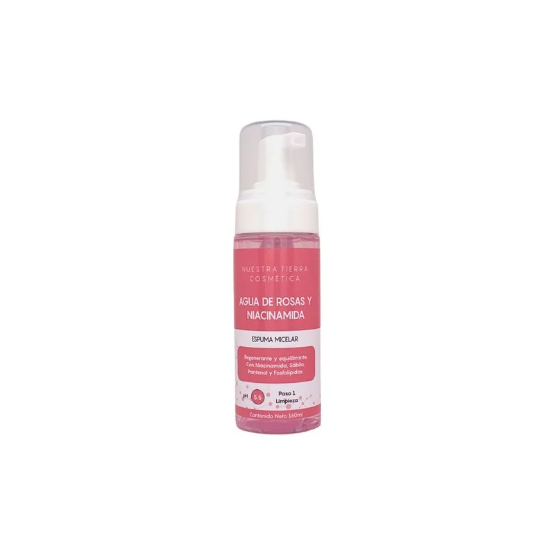 Espuma Micelar Agua De Rosas Y Niacinamida Limpiaregenera