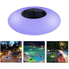 Floating Solar Pool Light, 16 Color Changing LED RGB Waterproof Pool Outdoor Garden Lights with Remote, Globe Lamps Decorations for Above Ground Swimming Pool, Patio, Garden, Lawn, Beach (12.6IN)