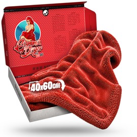 Nuke Guys Gamma Dryer L – Ultra Absorbent Drying Cloth 1400 gsm Red 40 x 60 cm – Lint-Free Rounded Soft Fibres Scratch-Free Large – Premium Microfibre Cloth for Cars, Motorcycles, Bicycles