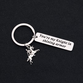 HOLLP Knight Couple Gift Knight In Armor Keychain Valentine's Day Gift For Boyfriend Husband (Keychain)