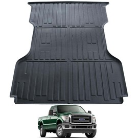Truck Bed Mat Compatible for 1999-2016 Ford Super Duty F250/F350/F450 Accessories 6.5Ft Vehicle Bed Mat Custom Fit All Weather Protection TPE Heavy Duty Pickup Cargo Mat